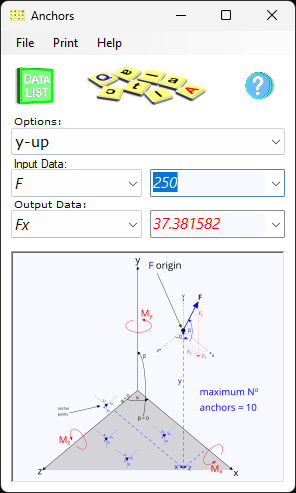 Anchors calculator